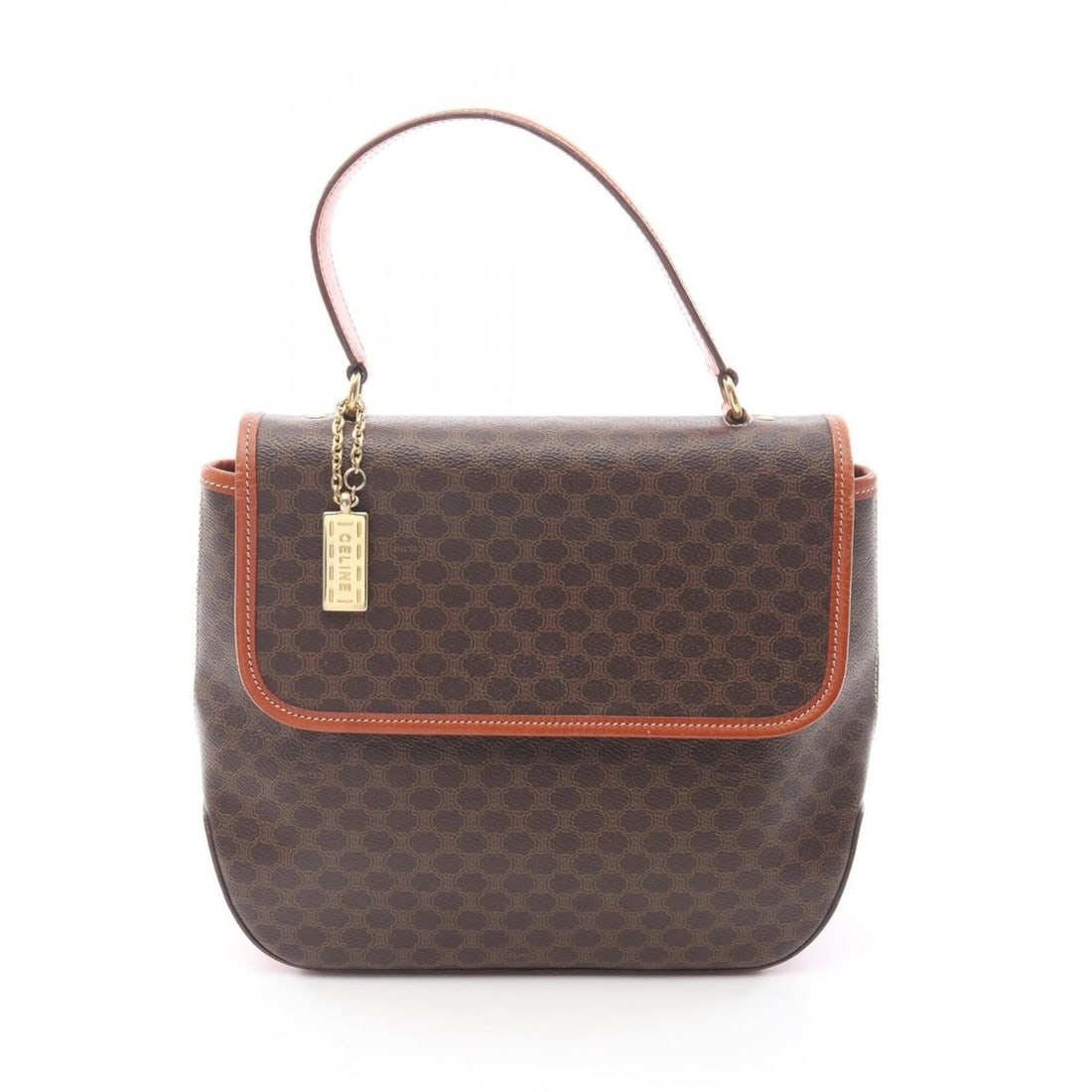 Celine Macadam Charm Handbag, Coated Canvas Leather, Women's, Brown (1 of 14)