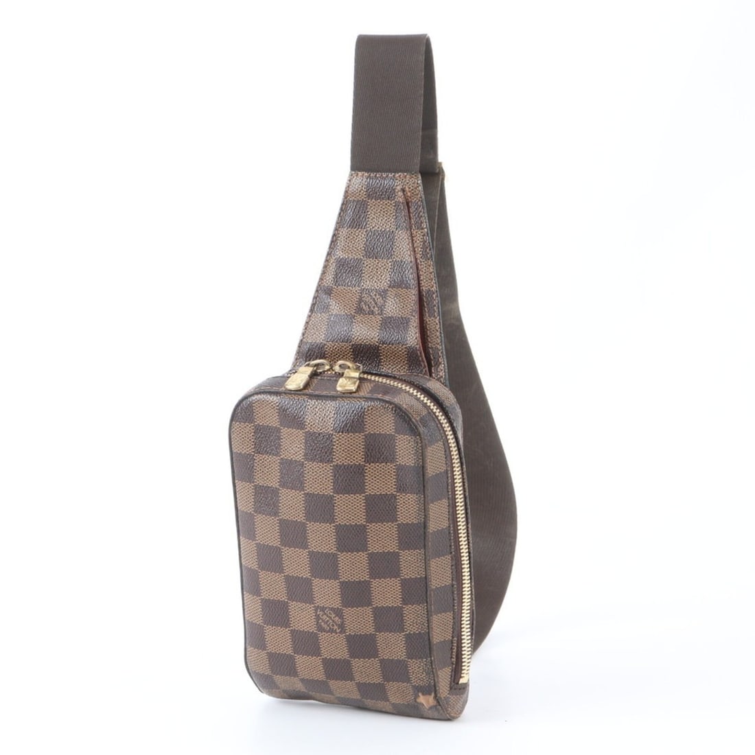 Louis Vuitton Damier Geronimos N51994 Leather Body Bag, Waist Pouch, Shoulder Crossbody Tote Bag -: --- Catalog ---Category: SizeSize (HxWxD): 19cm x 12cm x 5cm / 7.48'' x 4.72'' x 1.96''Strap Length: 82cm / 32.28''Category: DesignType: Sling bagColor: EbeneGender: MenMaterial: Leather , Coated canv