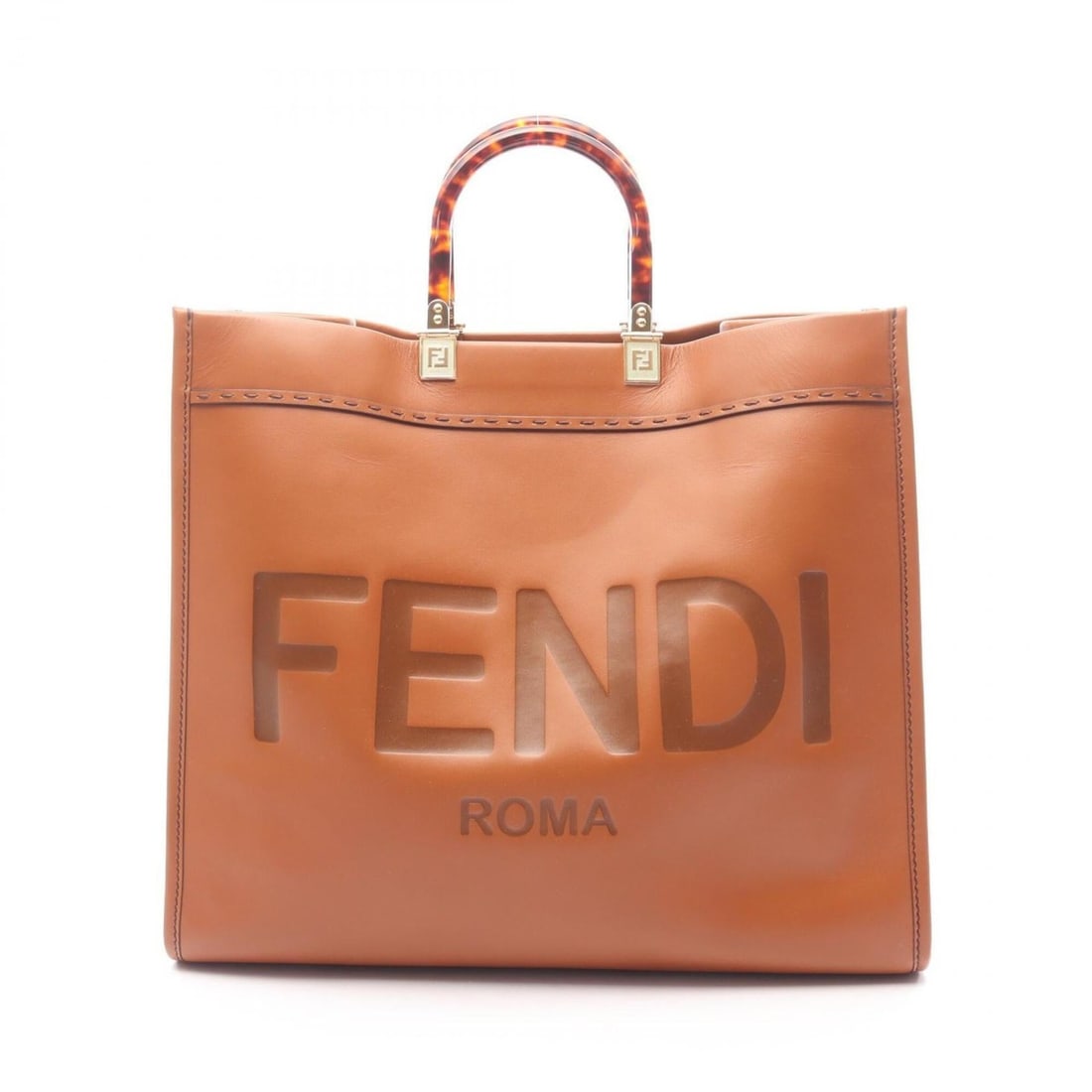 Fendi Sunshine Large Tote Bag Handbag Leather Women's Brown 8BH372: --- Catalog ---Category: SizeSize (HxWxD): 34.5cm x 40cm x 21cm / 13.58'' x 15.74'' x 8.26''Category: DesignType: Handbag, Tote bagColor: BrownGender: WomenMaterial: Leather Category: GeneralMPN: 8BH3