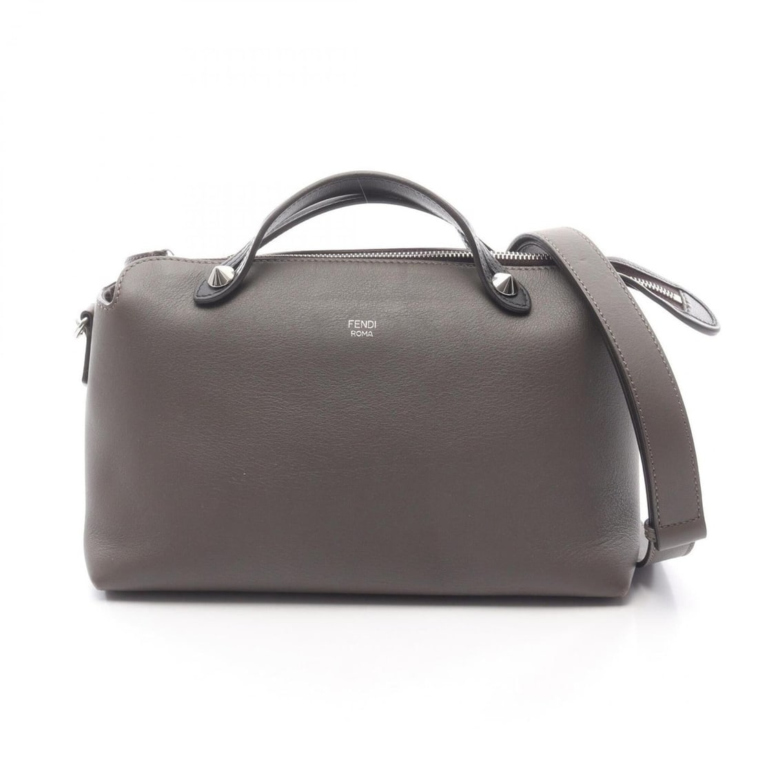 Fendi BY THE WAY MEDIUM 2-Way Handbag, Leather, Women's, Gray/Black: --- Catalog ---Category: SizeSize (HxWxD): 18cm x 28cm x 12cm / 7.08'' x 11.02'' x 4.72''Category: DesignType: HandbagColor: Black, GrayGender: WomenMaterial: Leather Category: GeneralBrand: Fendi--- 
