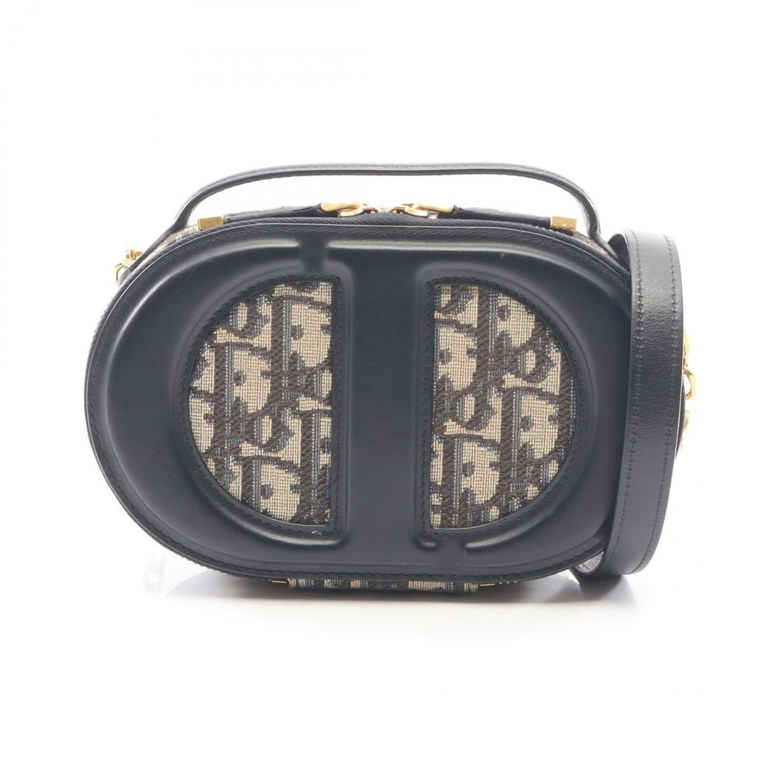 Christian Dior Dior CD Signature Oval Camera Bag, Oblique 2-Way Shoulder Bag/Handbag, Canvas and: --- Catalog ---Category: SizeSize (HxWxD): 11cm x 18cm x 6cm / 4.33'' x 7.08'' x 2.36''Category: DesignType: Handbag, Shoulder bagColor: Beige, NavyGender: WomenMaterial: Leather , Canvas Category: Ge