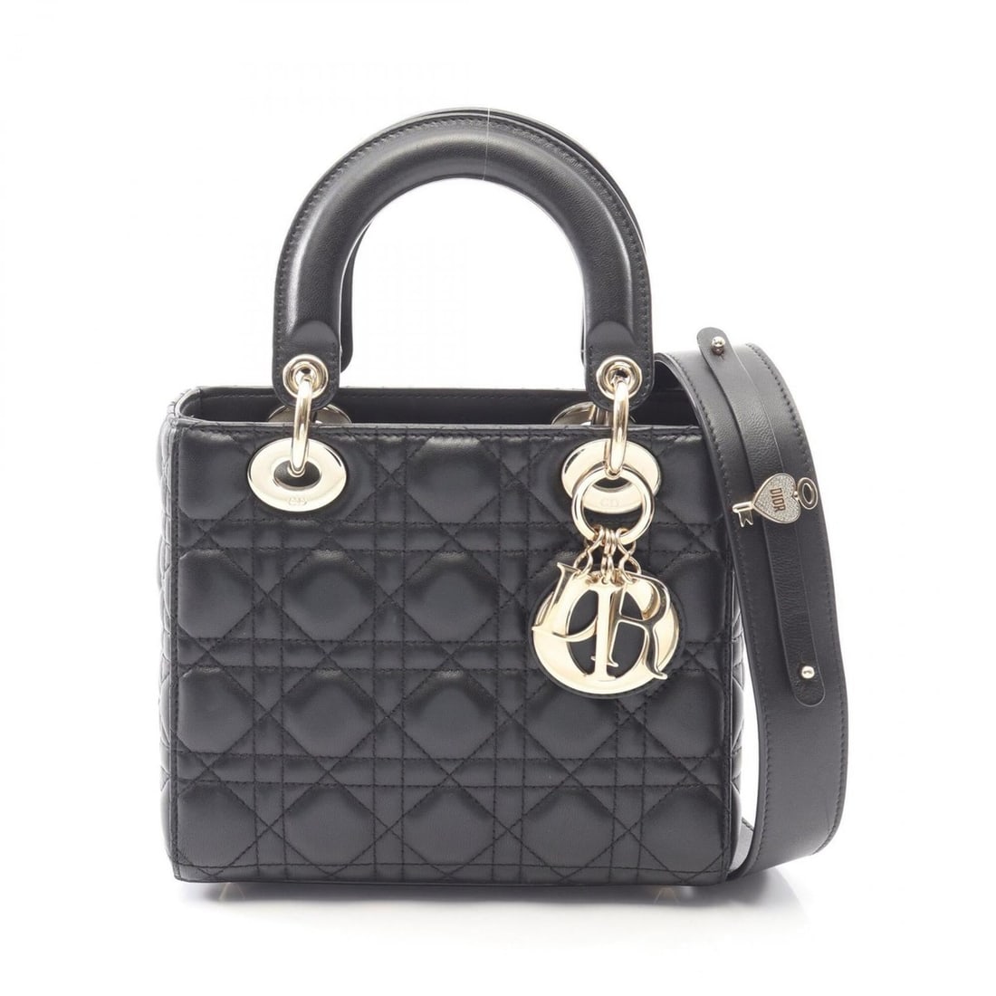 Christian Dior Dior LADY DIOR MY ABCDIOR Lady Small Cannage 2-Way Handbag Leather Women's Black: --- Catalog ---Category: SizeSize (HxWxD): 17cm x 20cm x 8cm / 6.69'' x 7.87'' x 3.14''Category: DesignType: HandbagColor: BlackGender: WomenMaterial: Leather Category: GeneralLine: Lady DiorBrand: Ch