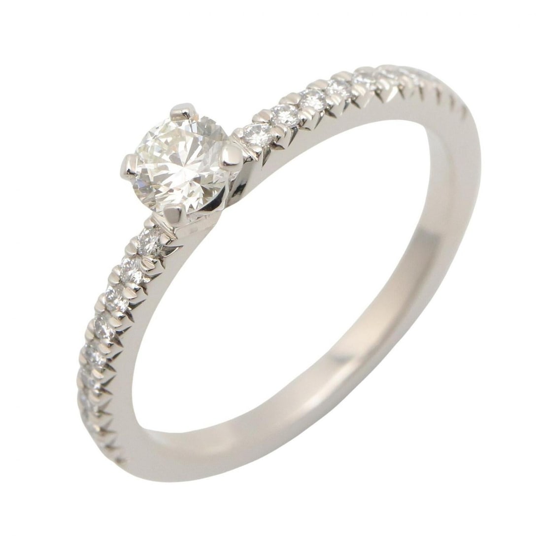Tiffany & Co. Diamond Ring, Platinum (Pt950), Women's, Clear/Silver Tone: --- Catalog ---Category: SizeJP Size: 10US Size: 5.5Category: DesignType: Band ringColor: Clear, SilverStone: DiamondGender: WomenMaterial: Platinum 950Category: GeneralBrand: Tiffany--- Item List ---