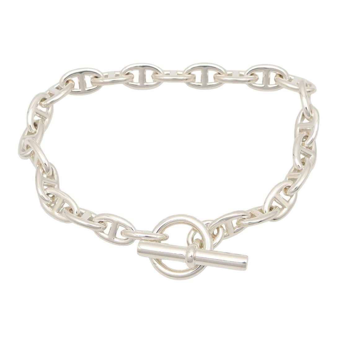 Hermes Chaine d'Ancre TPM 24-link bracelet, sterling silver (925), men's and women's, tone.: --- Catalog ---Category: SizeLength: 15cm / 5.9''Category: DesignType: Charm braceletColor: SilverGender: Men,WomenMaterial: Silver 925Category: GeneralBrand: Hermes--- Item List ---Section: Condition