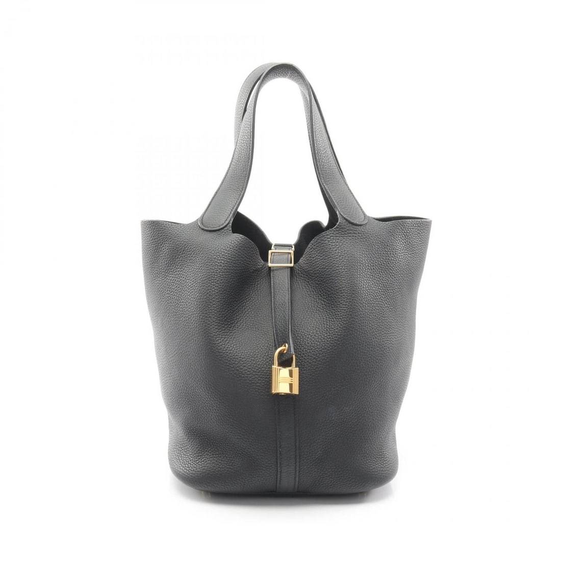 Hermes Picotin Lock GM Handbag, Leather, Taurillon Clemence Women's, Black (1 of 16)