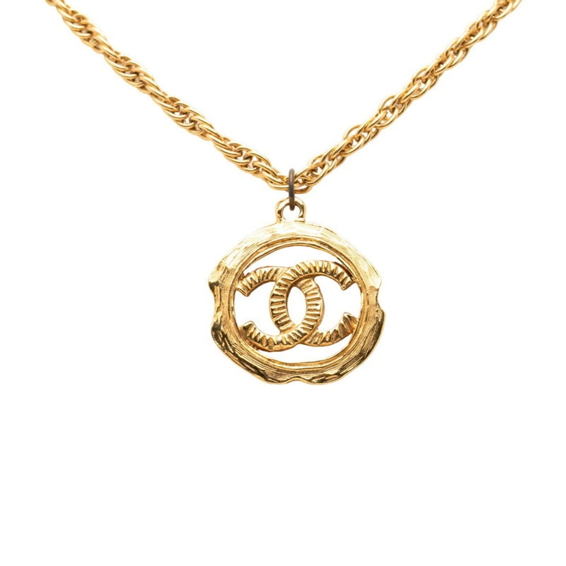 Chanel Vintage Coco Mark Necklace, Gold Plated, Women's CHANEL: --- Catalog ---Category: SizePendant Size: 32.5mm x 34.4mm / 1.27'' x 1.35''Neck Circumference: 44 cm / 17.32''Category: DesignColor: GoldGender: WomenNecklace Type: NecklaceCategory: GeneralBrand: Ch
