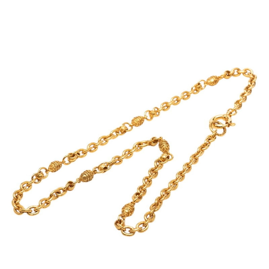 Chanel Vintage Long Necklace, Gold Plated, Women's CHANEL: --- Catalog ---Category: SizePendant Size: 13.6mm x 9.7mm / 0.53'' x 0.38''Neck Circumference: 88 cm / 34.64''Category: DesignColor: GoldGender: WomenNecklace Type: NecklaceCategory: GeneralBrand: Cha