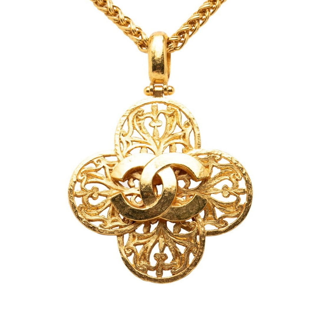 Chanel Vintage Coco Mark Long Necklace, Gold Plated, Women's CHANEL: --- Catalog ---Category: SizePendant Size: 57.5mm x 57mm / 2.26'' x 2.24''Neck Circumference: 80 cm / 31.49''Category: DesignColor: GoldGender: WomenNecklace Type: NecklaceCategory: GeneralBrand: Chan
