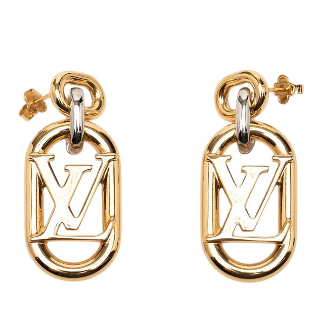 Louis Vuitton Everyday Chain LV Stud Swing Earrings M00603 Gold Silver Plated Metal Women's LOUIS: --- Catalog ---Category: SizeSize (HxWxD): 55.00mm x 22.20mm x 10.60mm / 2.17'' x 0.87'' x 0.42''Category: DesignType: Drop earringsColor: Gold, SilverGender: WomenMaterial: MetalCategory: GeneralBran