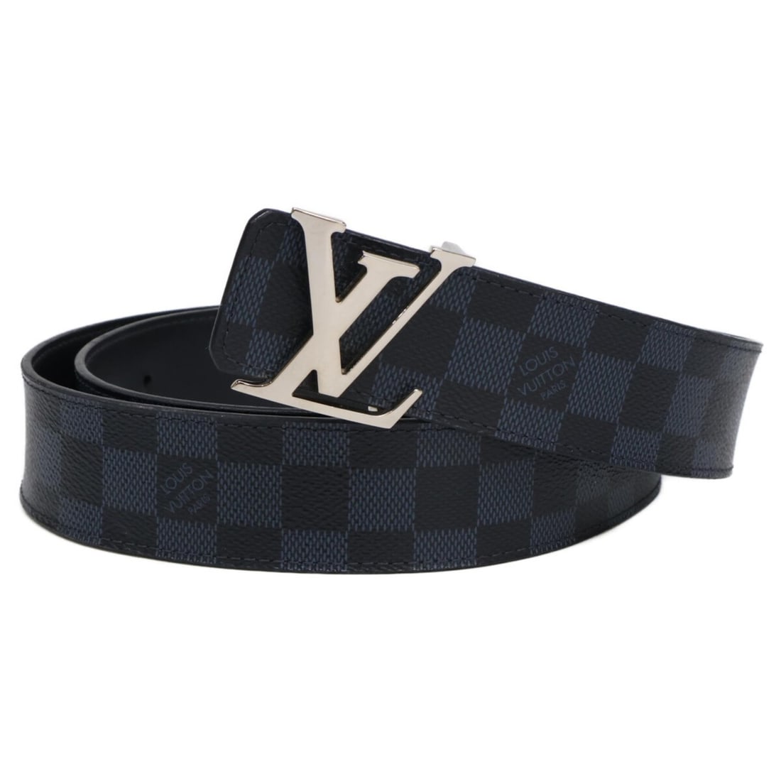 LOUIS VUITTON M0087 Navy Damier Cobalt Belt, Size 100 40, Navy, Men's: --- Catalog ---Category: SizeLength: 94cm - 104cm / 37'' - 40.94''Category: DesignType: Standard beltColor: NavyGender: MenMaterial (Strap): Leather Category: GeneralBrand: Louis Vuitton--- Item List 