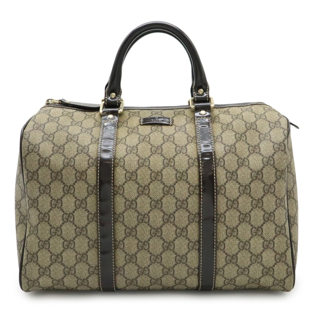 GUCCI GG Supreme Handbag, Leather, Khaki Beige/Dark Brown, 193603: --- Catalog ---Category: SizeSize (HxWxD): 22cm x 32cm x 17.5cm / 8.66'' x 12.59'' x 6.88''Category: DesignType: HandbagColor: Beige, Dark brownGender: WomenMaterial: GG Supreme Category: GeneralBrand