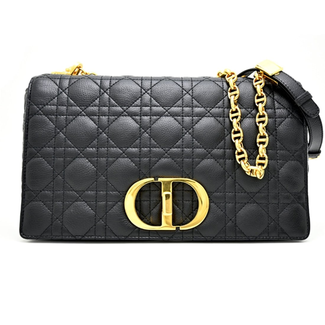 Christian Dior Dior CARO (Calo) Women's Shoulder Bag M9243uwhc-m900 Calfskin Black: --- Catalog ---Category: SizeSize (HxWxD): 16cm x 29cm x 9cm / 6.29'' x 11.41'' x 3.54''Category: DesignType: Shoulder bagColor: BlackGender: WomenMaterial: Leather Leather/Fur Type: CalfskinCategory: