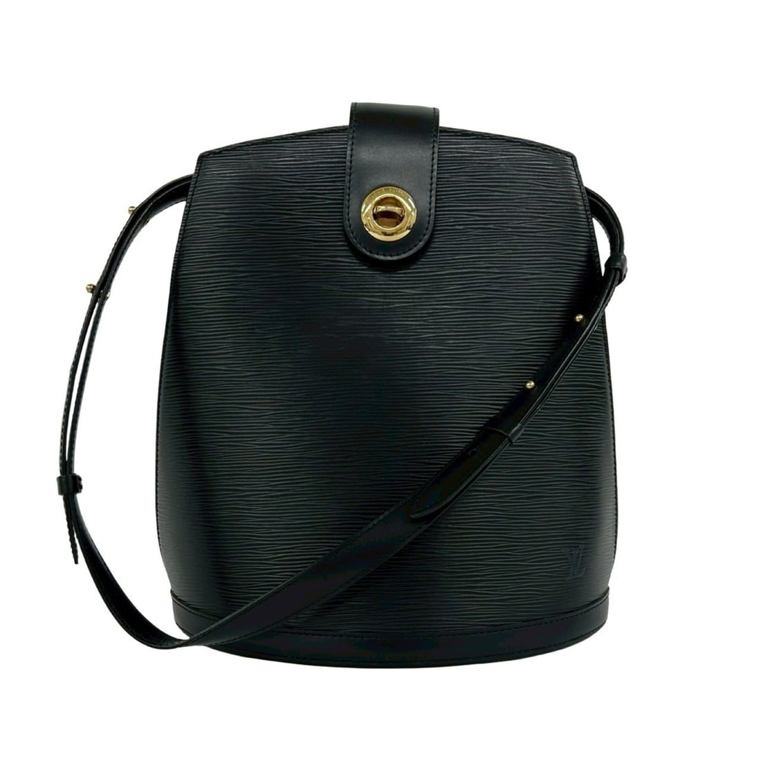 LOUIS VUITTON Vintage Cluny Epi Leather Shoulder Bag/Sacoche, Black (Noir) 44639 (1 of 10)