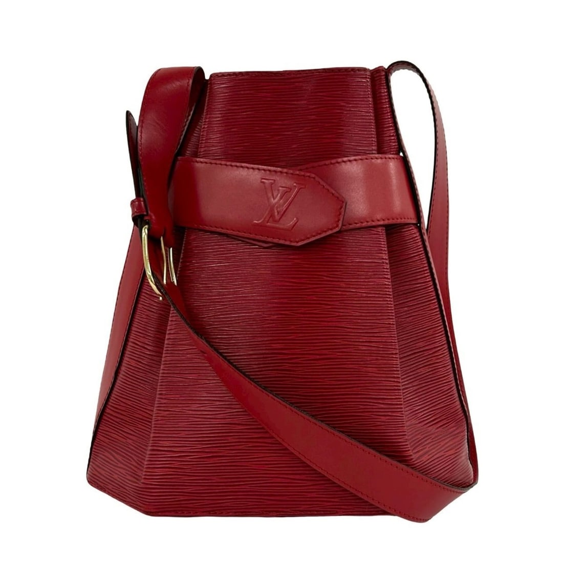 LOUIS VUITTON Vintage Sac Depaule PM Epi Leather Shoulder Bag, Castilian Red, 10825: --- Catalog ---Category: SizeSize (HxWxD): 29cm x 26cm x 14cm / 11.41'' x 10.23'' x 5.51''Category: DesignType: Shoulder bagColor: Red colorGender: WomenMaterial: Leather Category: GeneralBrand: Louis