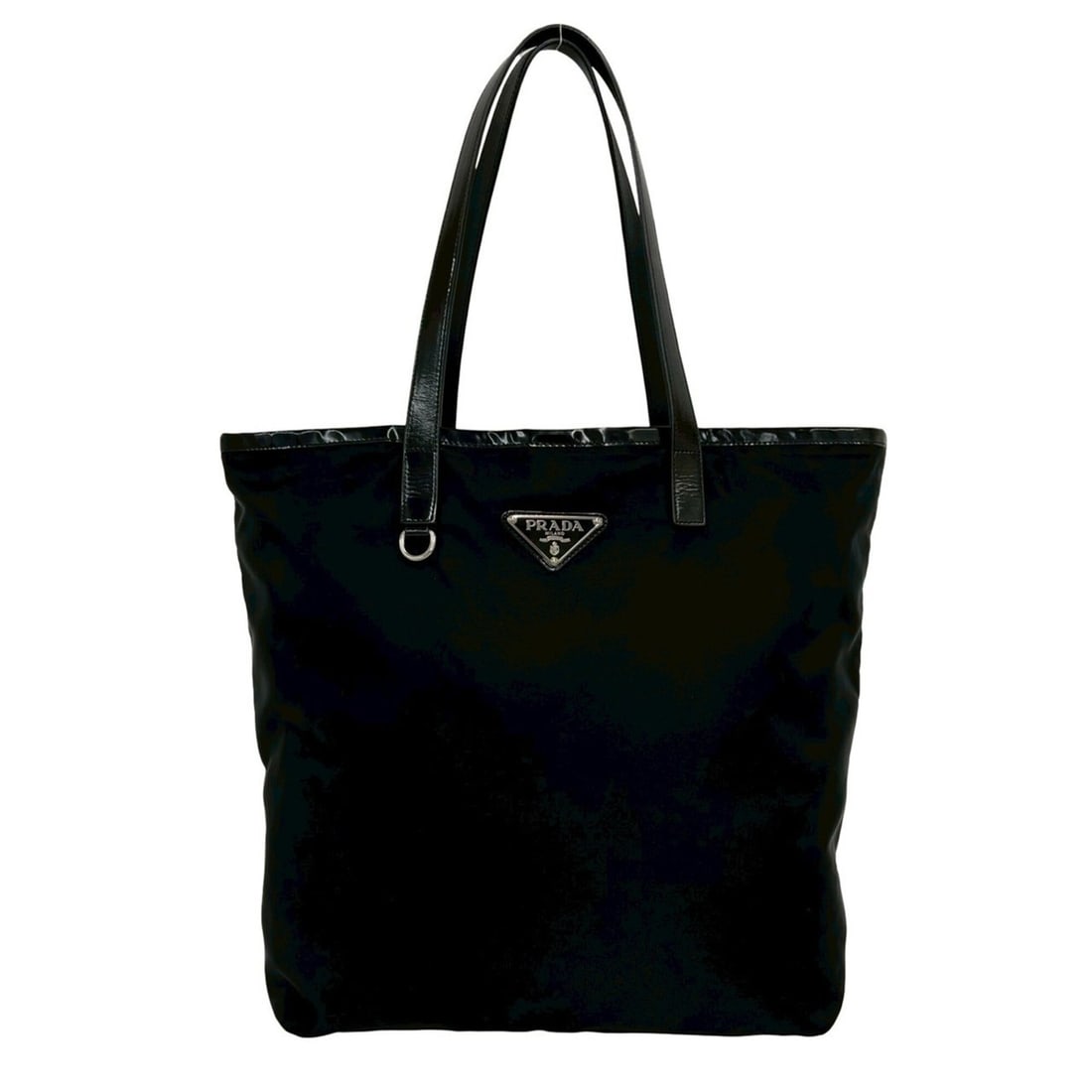 PRADA Prada Triangle Logo Plate Hardware Nylon Leather Genuine Tote Bag Handbag Business Black 66105: --- Catalog ---Category: SizeSize (HxWxD): 37.5cm x 34cm x 9.5cm / 14.76'' x 13.38'' x 3.74''Category: DesignType: Handbag, Tote bagColor: BlackGender: WomenMaterial: Nylon , Leather Category: General