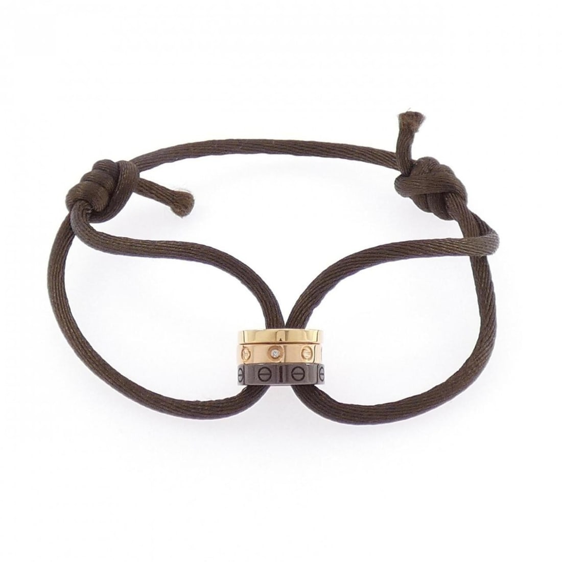 Cartier Love Bracelet: --- Catalog ---Category: DesignType: Charm braceletGender: WomenMaterial: Ceramic, Pink gold (18K), Yellow gold (18K)Category: GeneralBrand: Cartier--- Item List ---Section: ConditionRanking: Rank AB 