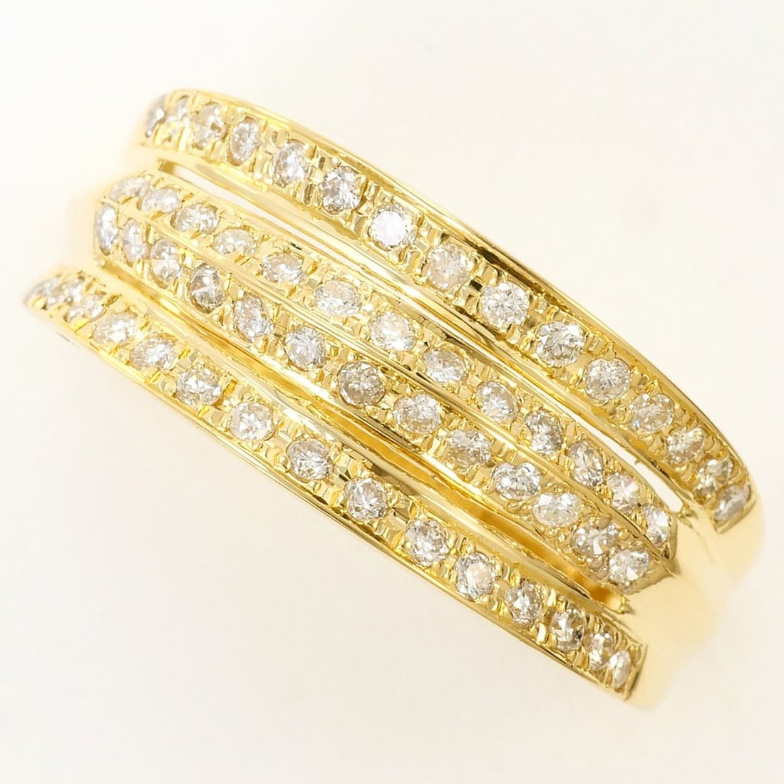 18K (18-karat) Yellow Gold Ring with 0.70 ct Diamond, Total Weight 4.2g, Jewelry (1 of 15)