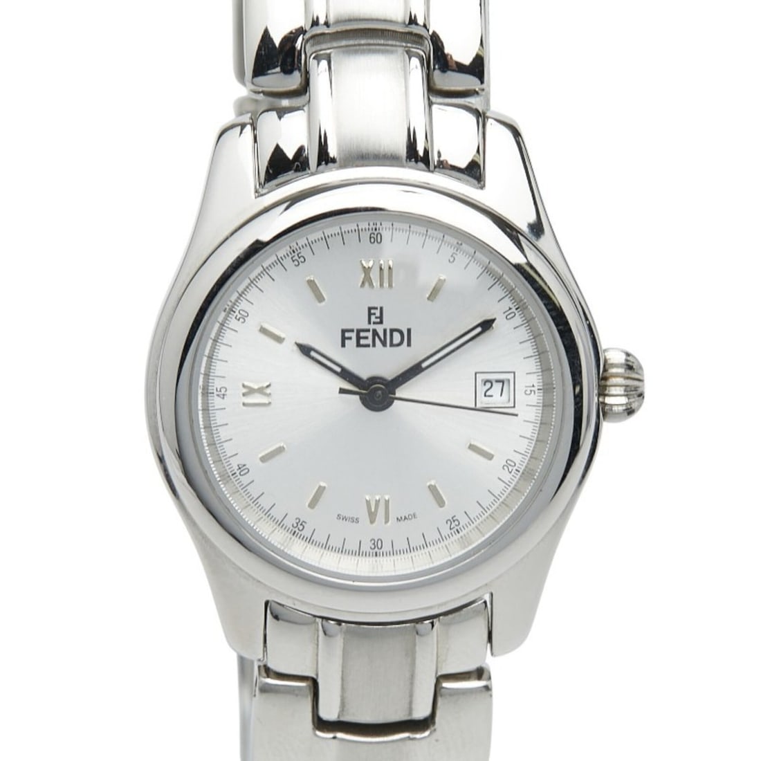 Fendi Orologi 3-Hand Watch 210L Quartz Silver Dial Stainless Steel Women's FENDI: --- Catalog ---Category: SizeWrist Size: 15.5cm / 6.1''Case Diameter: 26mm / 1.02''Category: DesignType: WristwatchGender: WomenColor (Dial): SilverMaterial (Band): Stainless steelMaterial (Case): Sta