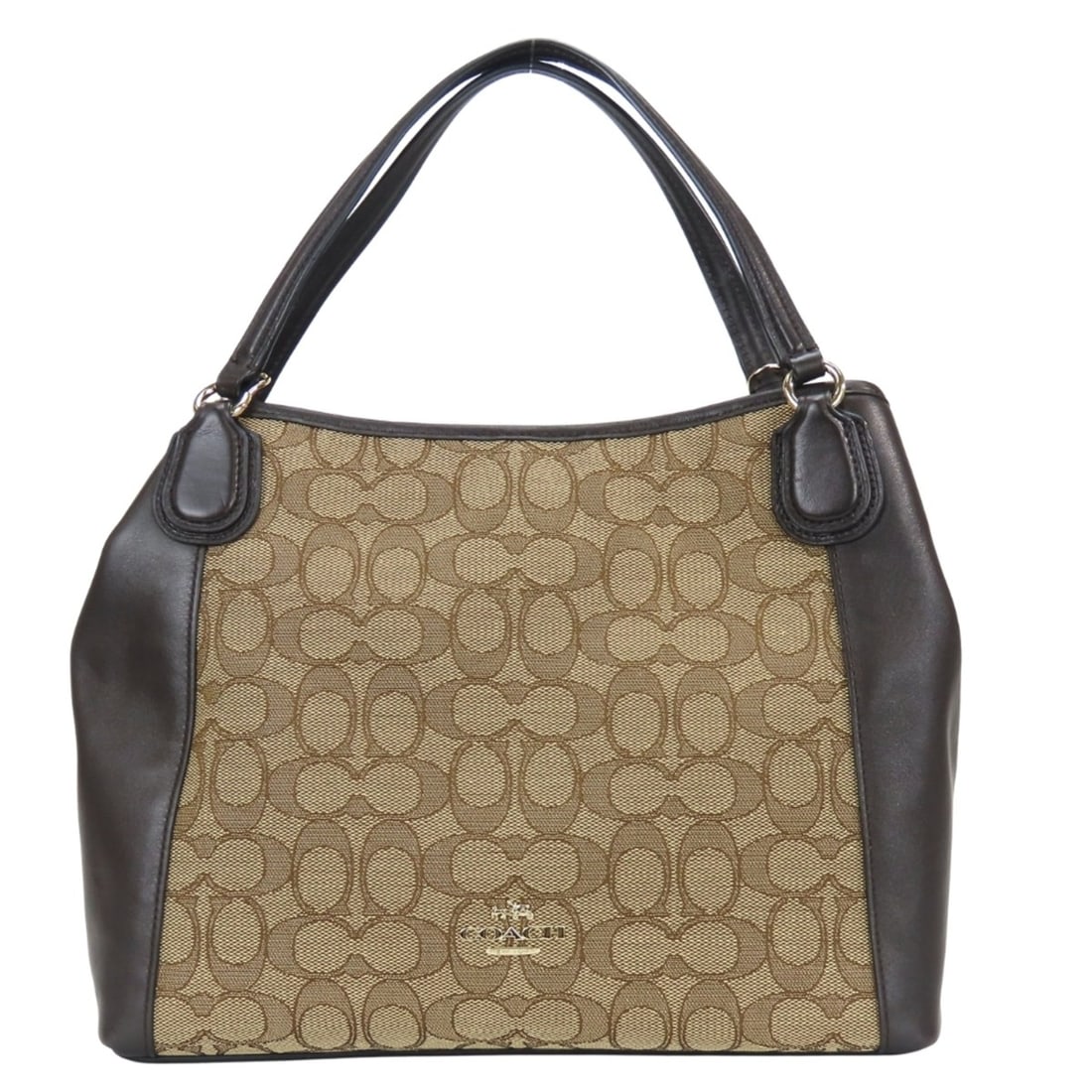 Coach Signature Tote Bag 36370, Canvas and Leather, Beige Dark Brown, Gold Hardware, Women's.: --- Catalog ---Category: SizeWeight: 450g / 15.87oz.Size (HxWxD): 21.5cm x 27cm x 11.5cm / 8.46'' x 10.62'' x 4.52''Strap Length: 118cm / 46.45''Handle Length: 33.5cm / 13.18''Category: DesignType: To