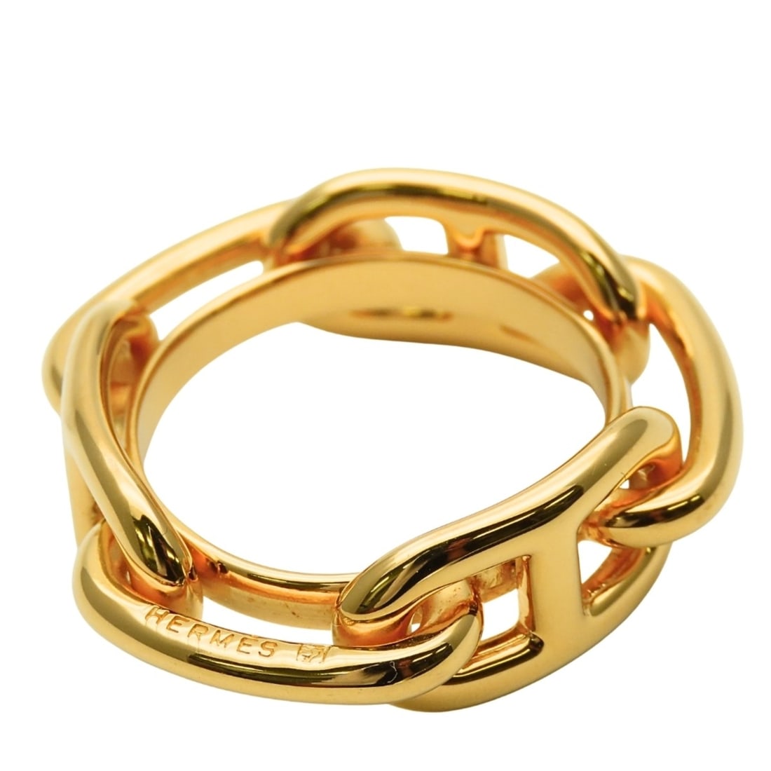 Hermes Scarf Ring Chaine d'Angle Metal GP Women's HERMES (1 of 8)