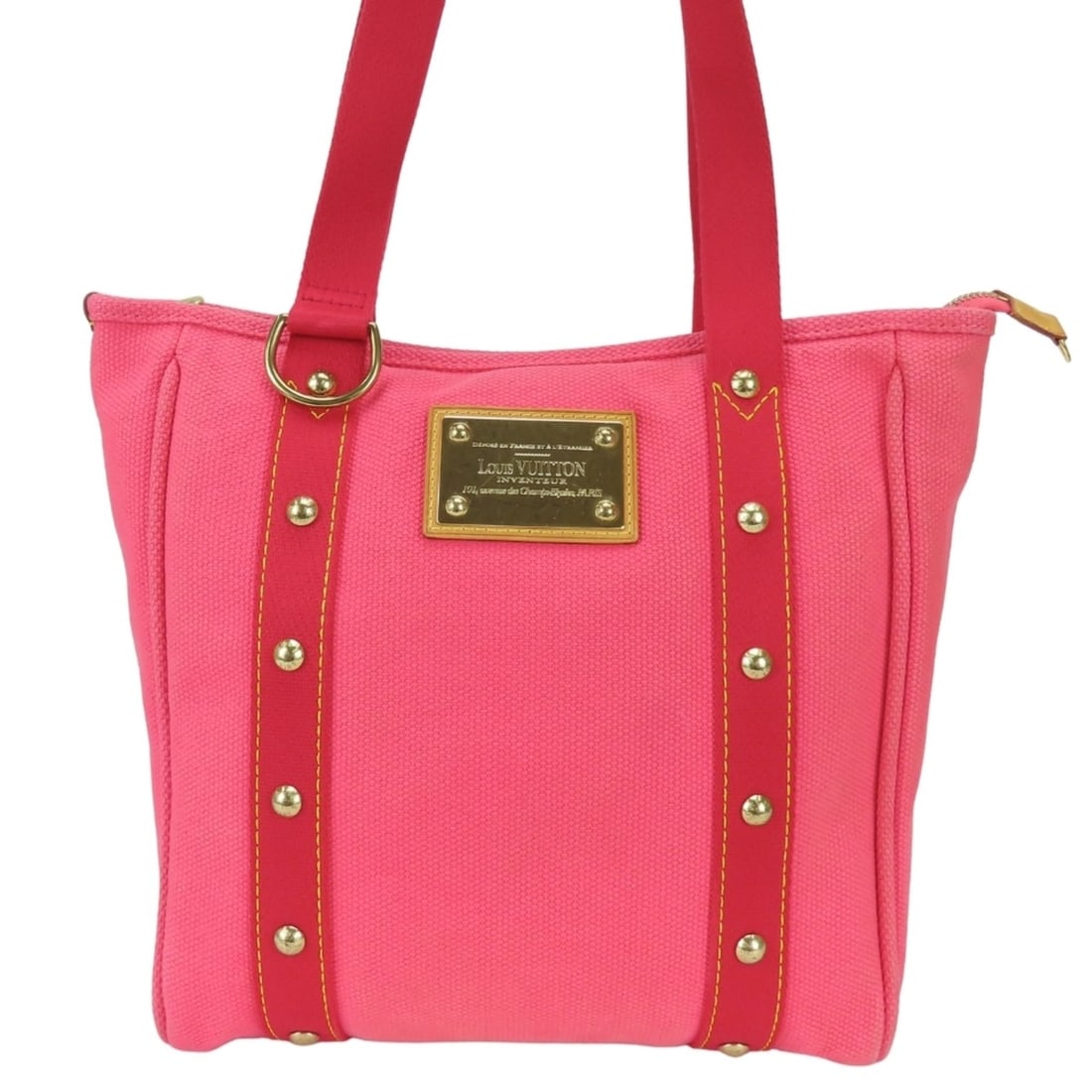 Louis Vuitton Cabas MM Tote Bag M40085 Antigua Canvas Rose Gold Hardware Women's LOUIS VUITTON: --- Catalog ---Category: SizeWeight: 670g / 1.47lb.Size (HxWxD): 29cm x 28cm x 8.5cm / 11.41'' x 11.02'' x 3.34''Handle Length: 48.5cm / 19.09''Category: DesignType: Tote bagStyle: Casual, EverydayGen