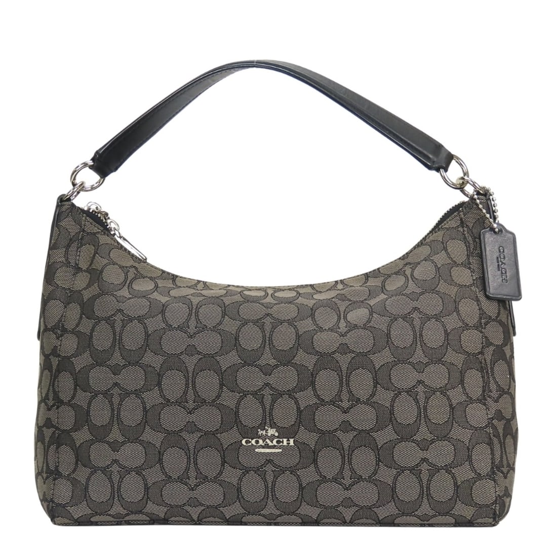 Coach Signature Handbag F54936 Canvas Leather Grey Black One-Shoulder Women's COACH: --- Catalog ---Category: SizeWeight: 420g / 14.81oz.Size (HxWxD): 20.5cm x 32cm x 10.5cm / 8.07'' x 12.59'' x 4.13''Handle Length: 36.5cm / 14.37''Category: DesignType: HandbagColor: Black, GrayGender