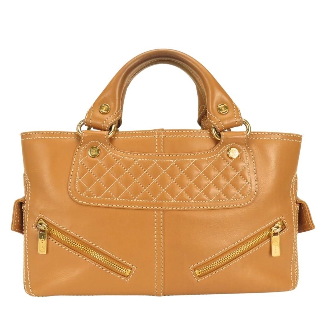 Celine Boogie Bag handbag, leather, camel brown, gold hardware, women's.: --- Catalog ---Category: SizeWeight: 755g / 1.66lb.Size (HxWxD): 19cm x 31cm x 13cm / 7.48'' x 12.2'' x 5.11''Handle Length: 26.5cm / 10.43''Category: DesignType: HandbagColor: Brown, CamelStyle: Casu