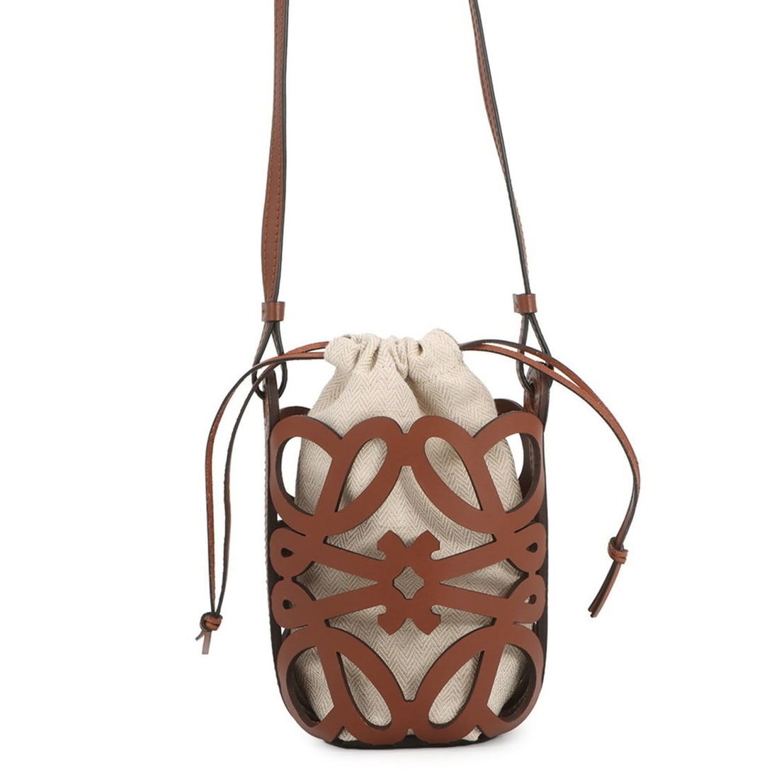 Loewe Shoulder Bag Anagram Cutout Pocket Leather Canvas C922Y62X07 LOEWE Handbag: --- Catalog ---Category: SizeWeight: 150g / 5.29oz.Size (HxWxD): 19.5cm x 12cm x 8cm / 7.67'' x 4.72'' x 3.14''Strap Length: 109cm / 42.91''Category: DesignType: Handbag, Shoulder bagColor: