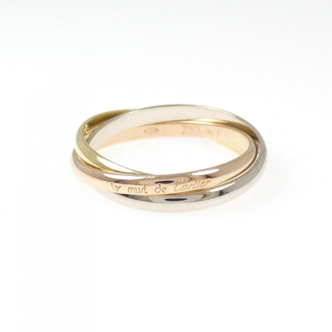 Cartier Trinity Ring: --- Catalog ---Category: SizeUS Size: 6Brand Size: 51Category: DesignType: Band ringGender: WomenMaterial: Pink gold (18K), White gold (18K), Yellow gold (18K)Category: GeneralBrand: Cartier--- Item