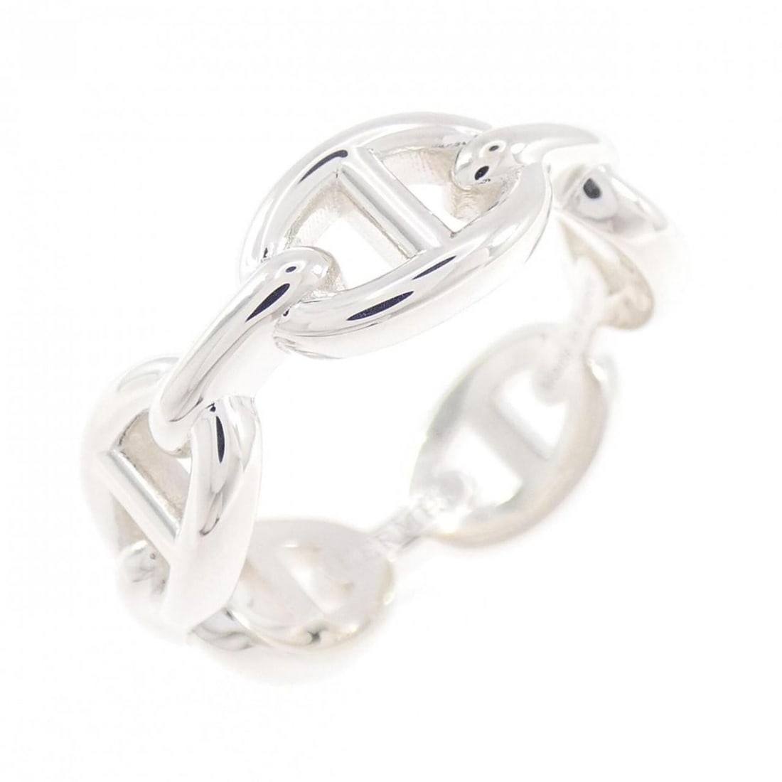 Hermes Hermès Chaine d'Ancre Enchainée Ring: --- Catalog ---Category: SizeUS Size: 7.5Brand Size: 55Category: DesignType: Band ringGender: Men,WomenMaterial: Silver 925Category: GeneralBrand: Hermes--- Item List ---Section: ConditionRanking: