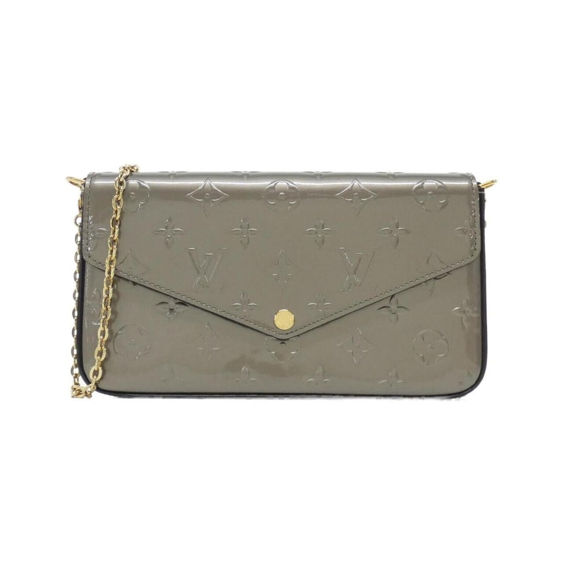 Louis Vuitton Monogram Vernis Pochette Felicie M68648 Shoulder Bag: --- Catalog ---Category: SizeSize (HxWxD): 11cm x 21cm x 3cm / 4.33'' x 8.26'' x 1.18''Category: DesignType: Pochette, Shoulder bagColor: GoldGender: WomenMaterial: Leather Category: GeneralBrand:
