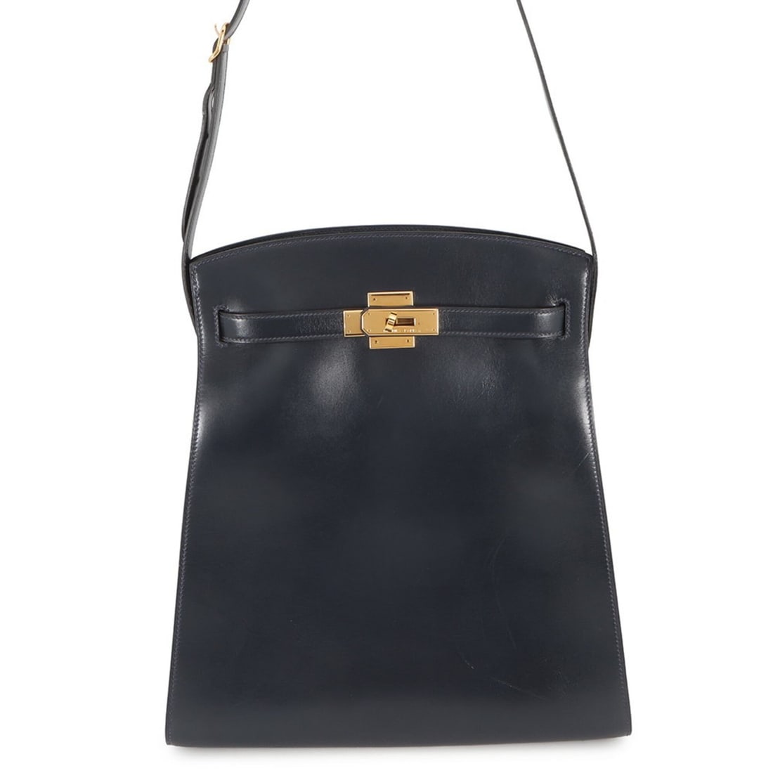 Hermes Kelly Sport GM Handbag, Blue Indigo, Box Calf Leather, T Stamp, HERMES Kelly, Women's (1 of 17)