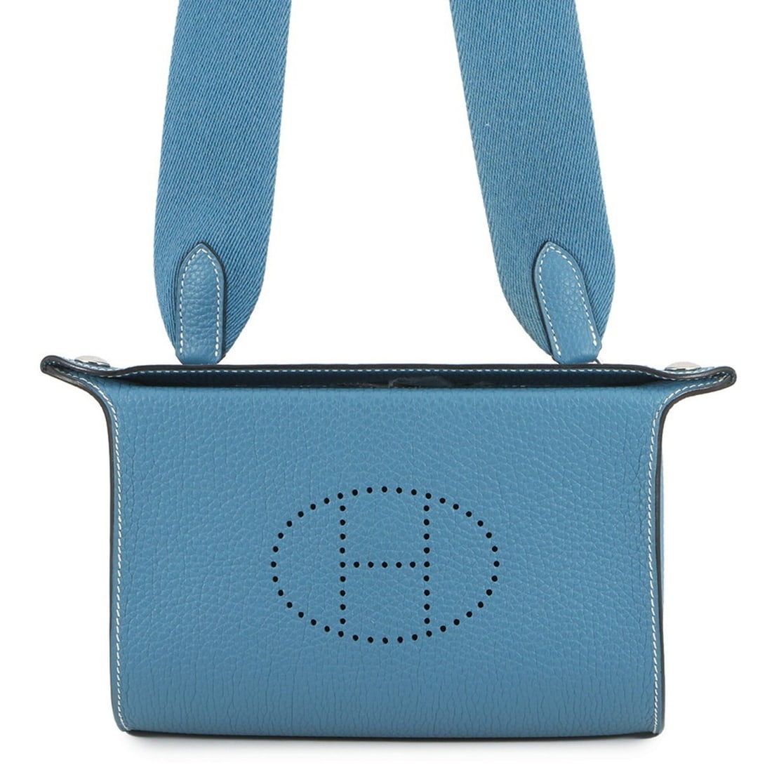 Hermes Shoulder Bag Vide Poche New Blue Jean Togo Leather B Stamp Handbag HERMES: --- Catalog ---Category: SizeWeight: 350g / 12.34oz.Size (HxWxD): 14.5cm x 21cm x 4.5cm / 5.7'' x 8.26'' x 1.77''Category: DesignType: Handbag, Shoulder bagColor: Blue jeanMaterial: Togo leather Hardw