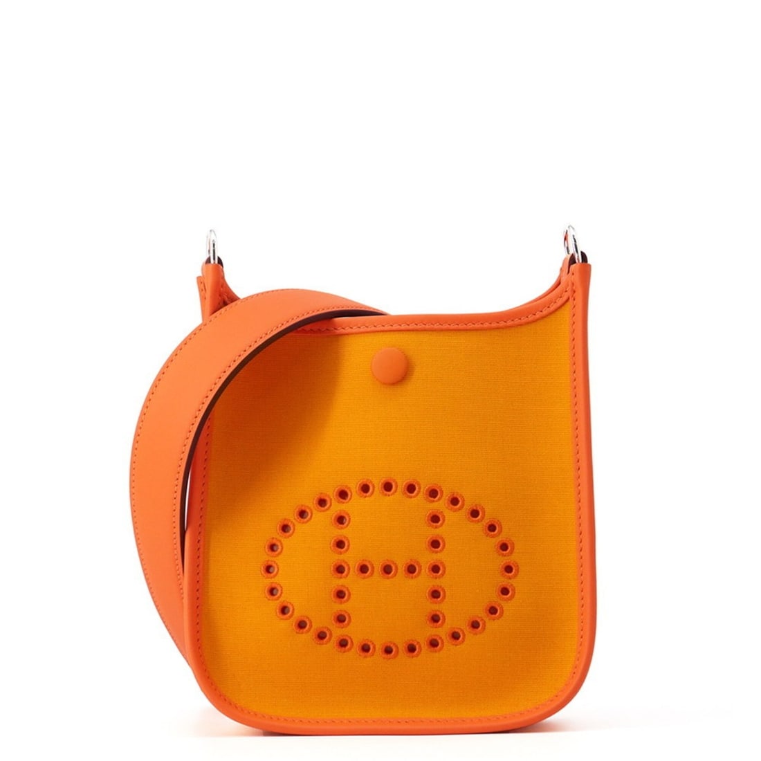 Hermes Shoulder Bag Neo Evelyne TPM Jaune d'Or Feu Toile Officier Swift W Stamp HERMES Handbag (1 of 15)