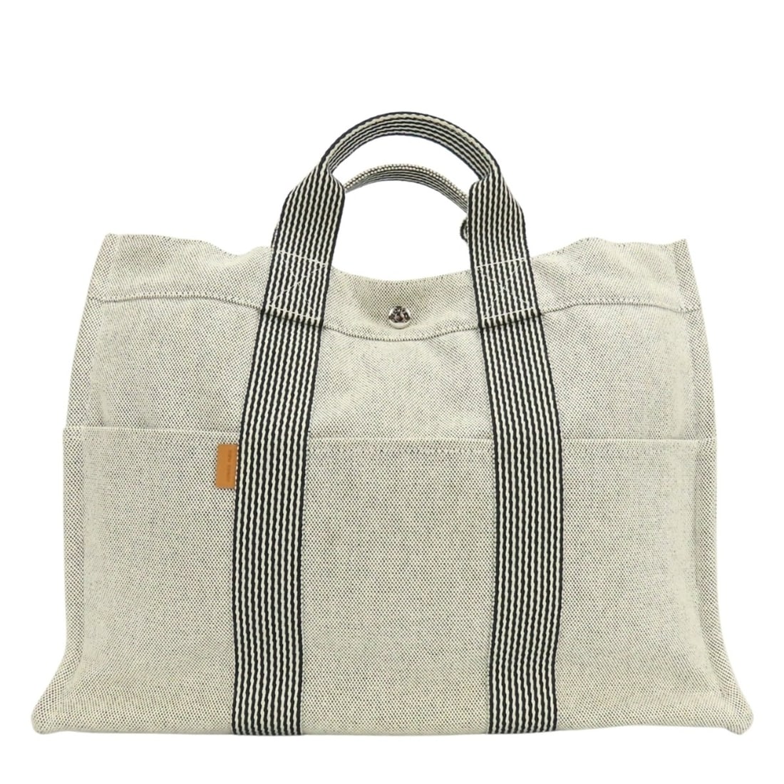 Hermes New Fourre-Tout MM Tote Bag, Toile H, Light Gray/Black, Women's HERMES: --- Catalog ---Category: SizeWeight: 840g / 1.85lb.Size (HxWxD): 30cm x 41cm x 10cm / 11.81'' x 16.14'' x 3.93''Handle Length: 24cm / 9.44''Category: DesignType: Tote bagColor: Black, Light