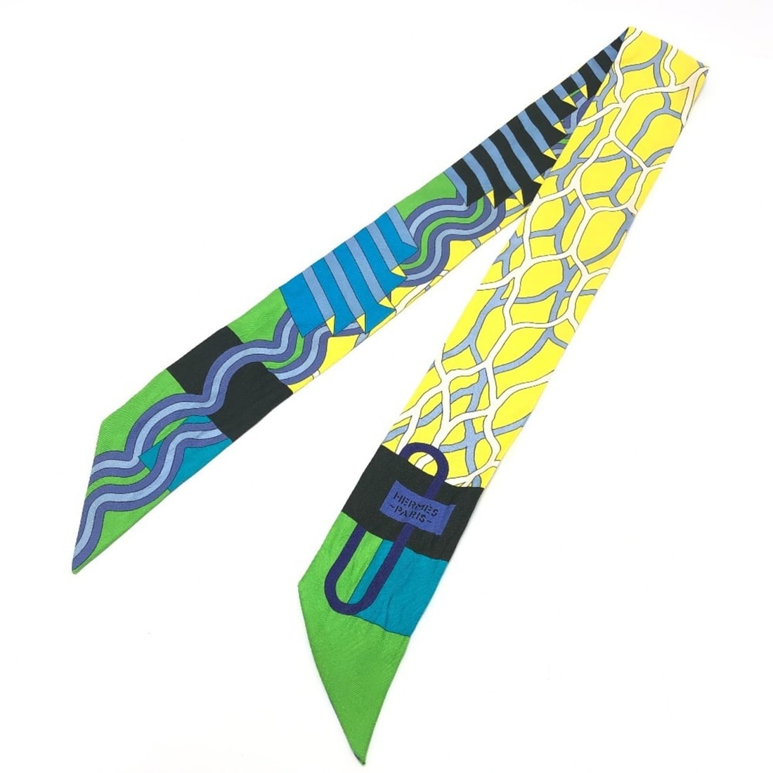 HERMES BALLET AQUATIQUE (Ballet in Water) Twilly (Tagless) Fashion Accessory Scarf Muffler Silk: --- Catalog ---Category: SizeSize (LxW): 85cm x 5cm / 33.46'' x 1.96''Category: DesignType: ScarfColor: Multi-colorGender: WomenMaterial: Silk Category: GeneralBrand: Hermes--- Item List ---Section: C