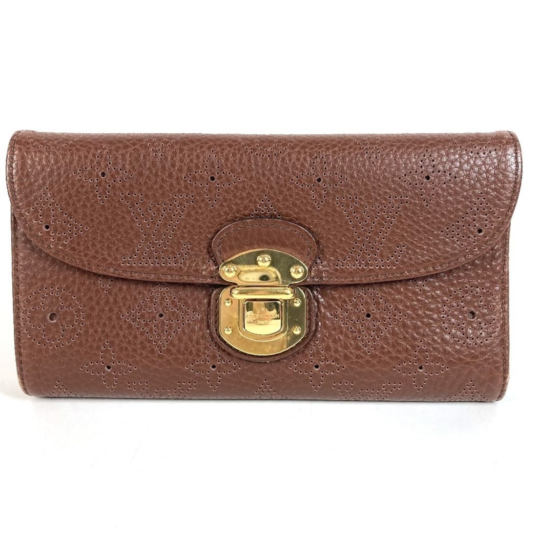 LOUIS VUITTON M95995 Monogram Mahina Portefeuille Amelia Long Wallet, Flap, Tri-fold, Mahina, (1 of 13)