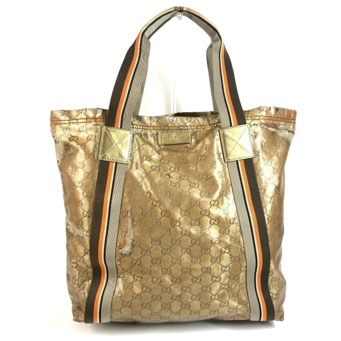 GUCCI 189669 GG Crystal Logo Shoulder Bag, Tote Coated Canvas, Men's/Women's, Gold: --- Catalog ---Category: SizeSize (HxWxD): 34cm x 34cm x 12.5cm / 13.38'' x 13.38'' x 4.92''Category: DesignType: Shoulder bag, Tote bagColor: GoldGender: Men,WomenMaterial: Coated canvas Category: Ge