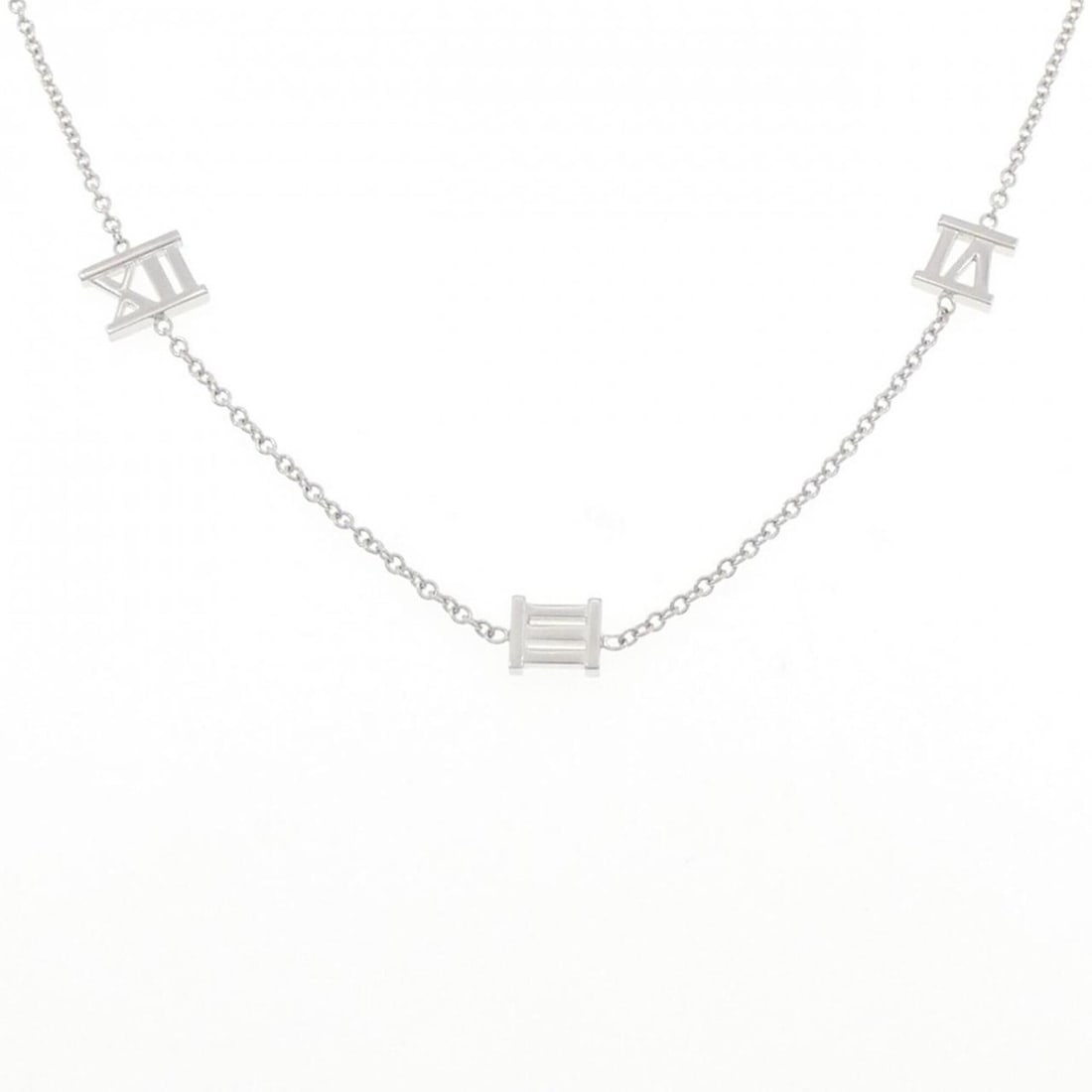 Tiffany Atlas Open New Metallic Necklace: --- Catalog ---Category: SizeNeck Circumference: 41 cm / 16.14''Category: DesignGender: WomenMaterial: White gold (18K)Necklace Type: NecklaceCategory: GeneralBrand: Tiffany--- Item List ---Section: