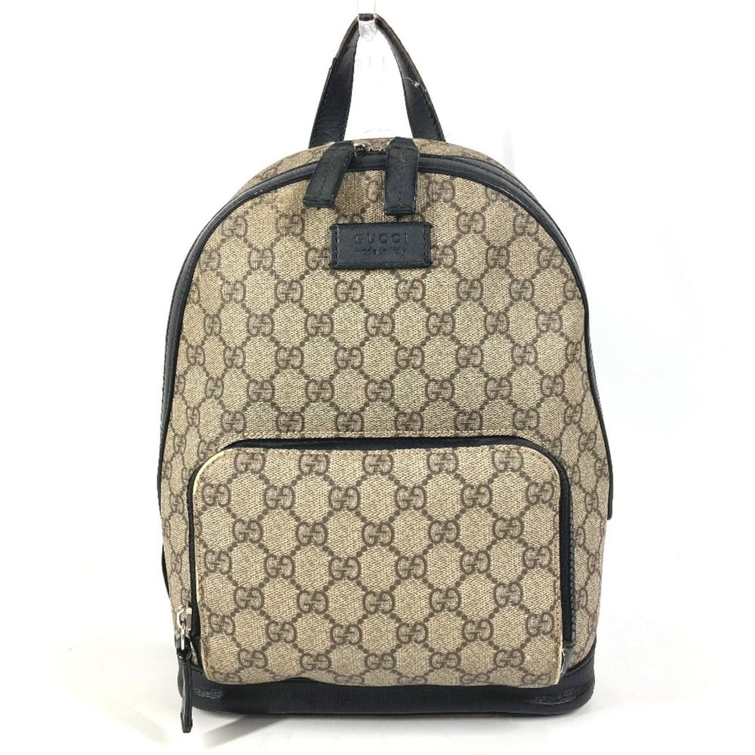 GUCCI 429020 GG Supreme Logo Bag Backpack Rucksack Canvas Leather Men's Women's Beige: --- Catalog ---Category: SizeSize (HxWxD): 27cm x 22.5cm x 9.5cm / 10.62'' x 8.85'' x 3.74''Category: DesignType: BackpackColor: Beige, BlackGender: Men,Women,UnisexMaterial: GG Supreme , Leather Cate