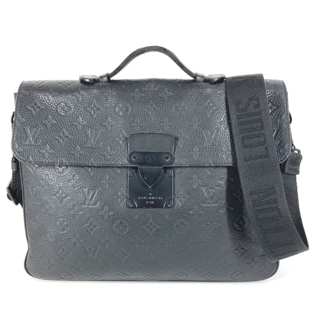 LOUIS VUITTON M20835 Monogram Taurillon S-Lock Briefcase, Bag, Handbag, Tote Document 2-Way Shoulder: --- Catalog ---Category: SizeSize (HxWxD): 30cm x 39cm x 4cm / 11.81'' x 15.35'' x 1.57''Category: DesignType: Briefcase, Handbag, Shoulder bag, Tote bagColor: BlackGender: Men,Women,UnisexMaterial: L