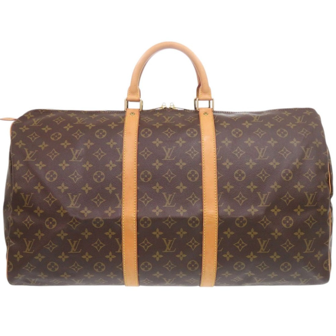 Louis Vuitton Keepall 55 Monogram M41424 Boston Bag LV 1338 LOUIS VUITTON: --- Catalog ---Category: SizeSize (HxWxD): 31cm x 55cm x 26cm / 12.2'' x 21.65'' x 10.23''Category: DesignType: Boston bagColor: BrownGender: MenMaterial: Monogram , Canvas Category: GeneralMPN: