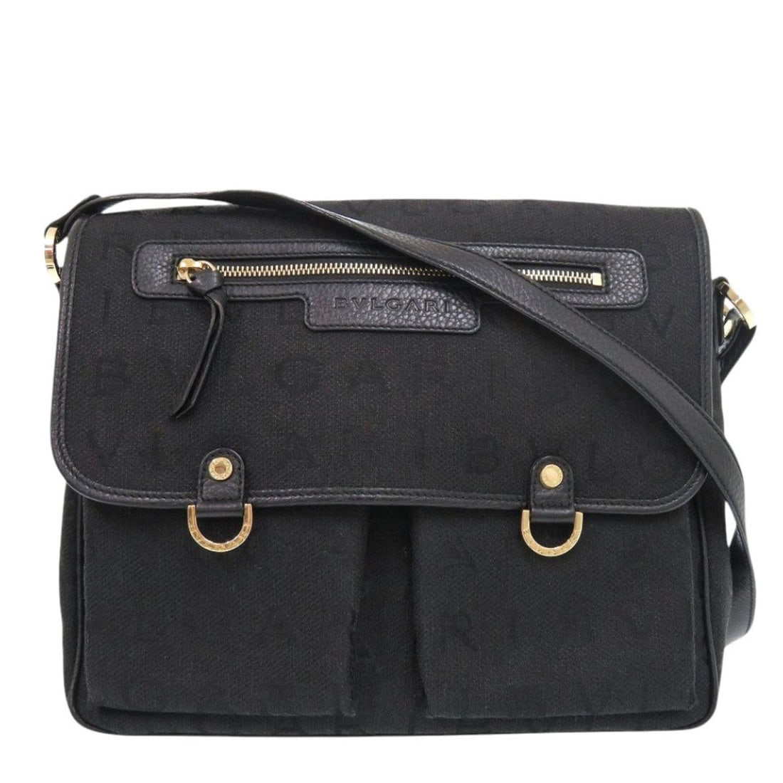 Excellent condition Bulgari Logomania canvas black shoulder bag 0569BVLGARI: --- Catalog ---Category: SizeSize (HxWxD): 22cm x 29cm x 12cm / 8.66'' x 11.41'' x 4.72''Category: DesignType: Shoulder bagColor: BlackGender: WomenMaterial: Canvas Category: GeneralBrand: