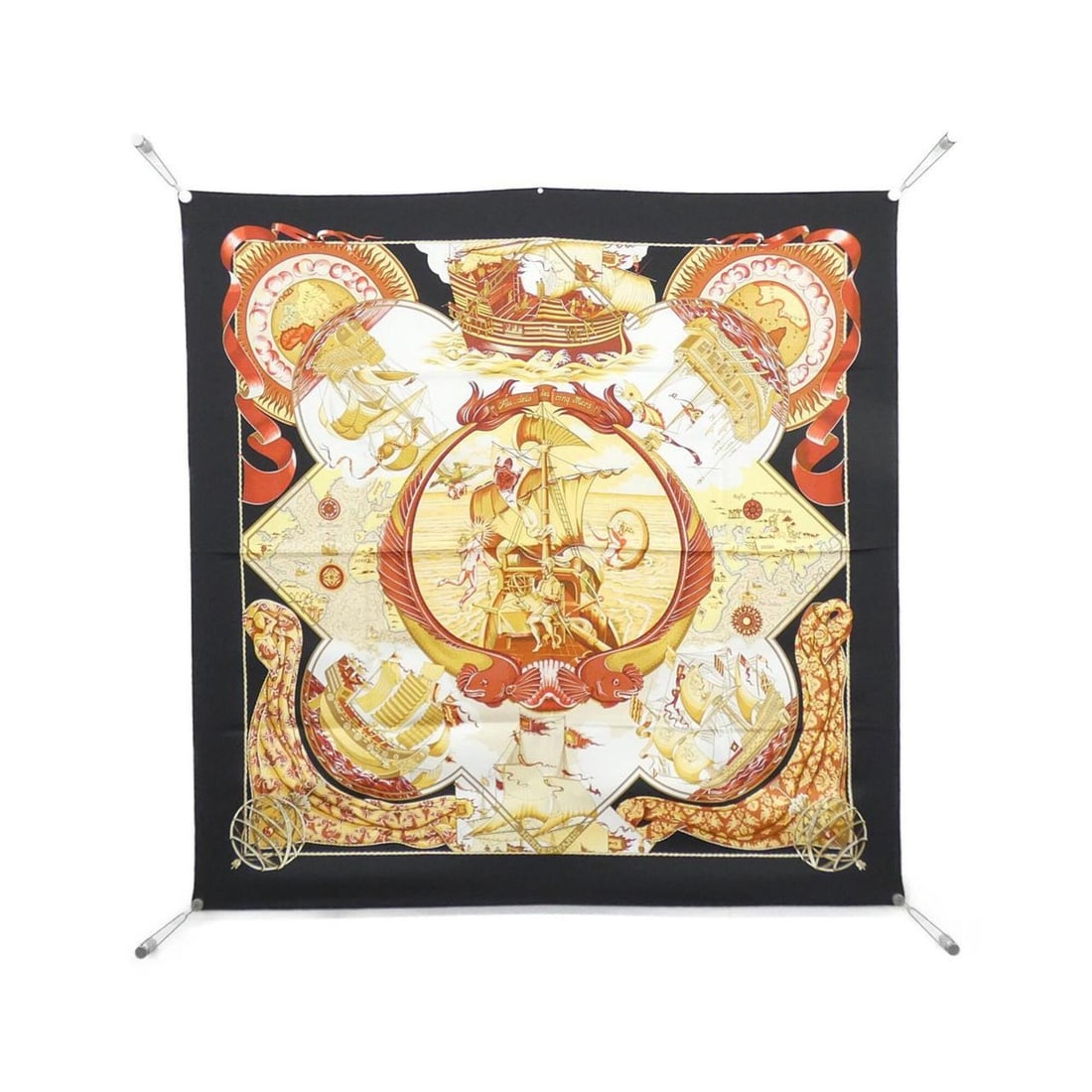 Hermes AU DELA DES CINQ MERS Carre Scarf Muffler (1 of 10)