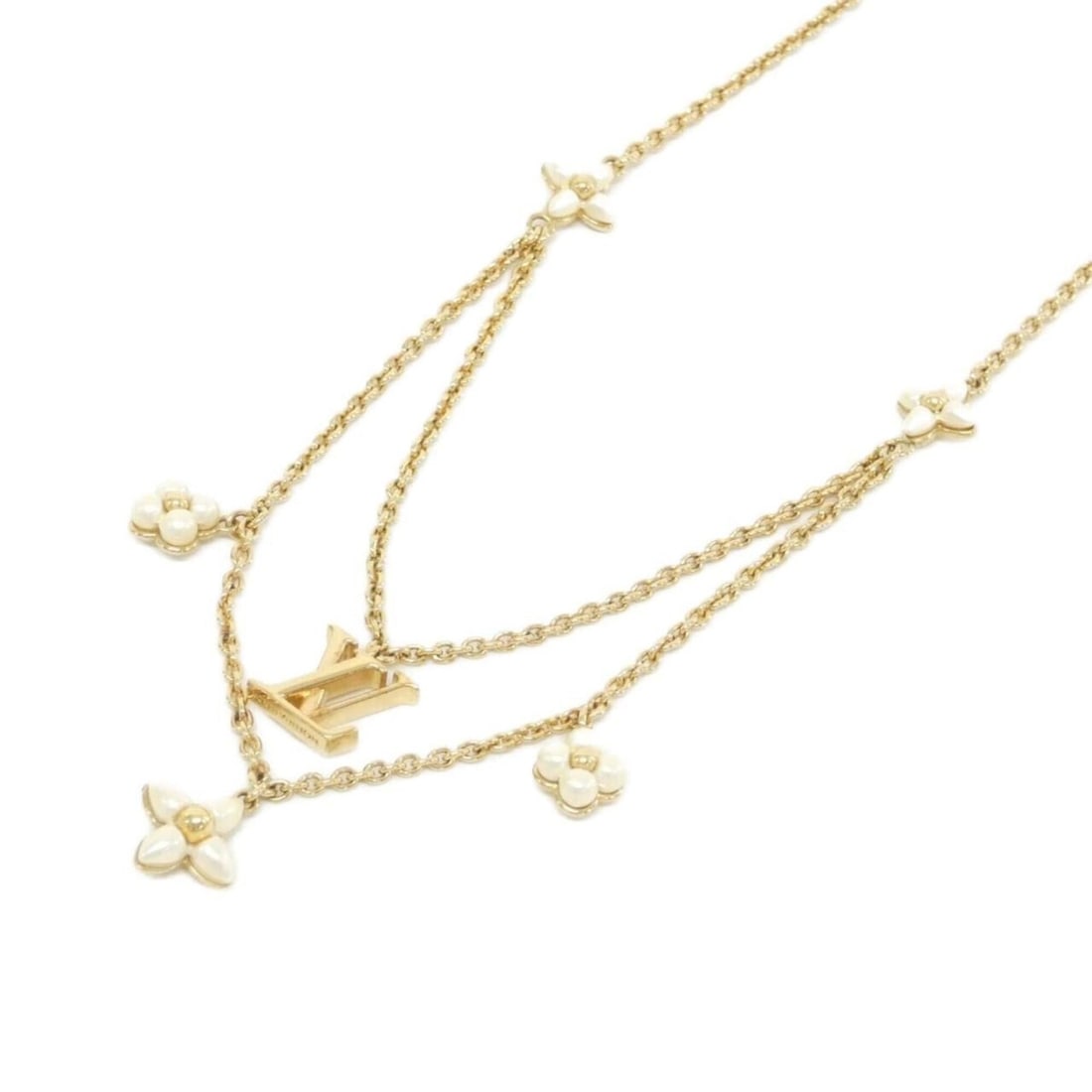 Louis Vuitton Collier LV Floragram M00981 Necklace: --- Catalog ---Category: SizePendant Size: 1mm x 1mm / 0.03'' x 0.03''Neck Circumference: 40 cm / 15.74''Category: DesignColor: Gold, WhiteGender: WomenNecklace Type: NecklaceCategory: GeneralBrand: