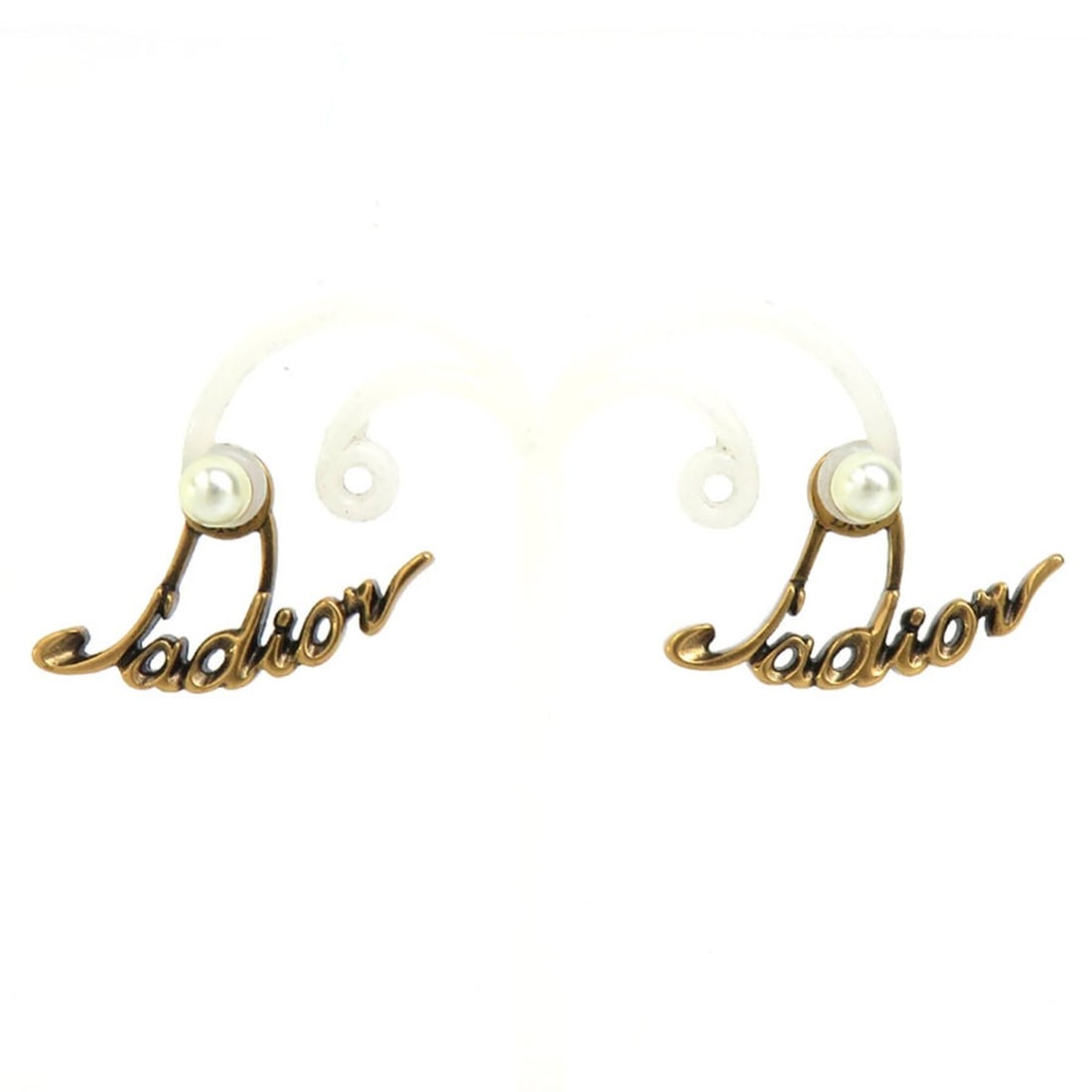 Christian Dior earrings, Ja Dior, metal, faux pearl, gold, women's, h32218k: --- Catalog ---Category: SizeSize (HxWxD): 18.00mm x 30.00mm / 0.71'' x 1.18''Category: DesignType: Stud earringsColor: GoldGender: WomenMaterial: Artificial pearl, MetalCategory: GeneralBrand: Christ