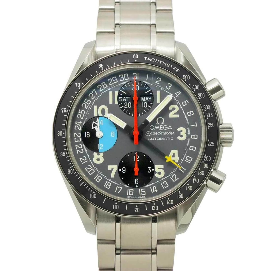 Omega Speedmaster Mark 40 AM PM Triple Calendar 3520 53 Men's Watch, Gray, Automatic Movement (1 of 10)