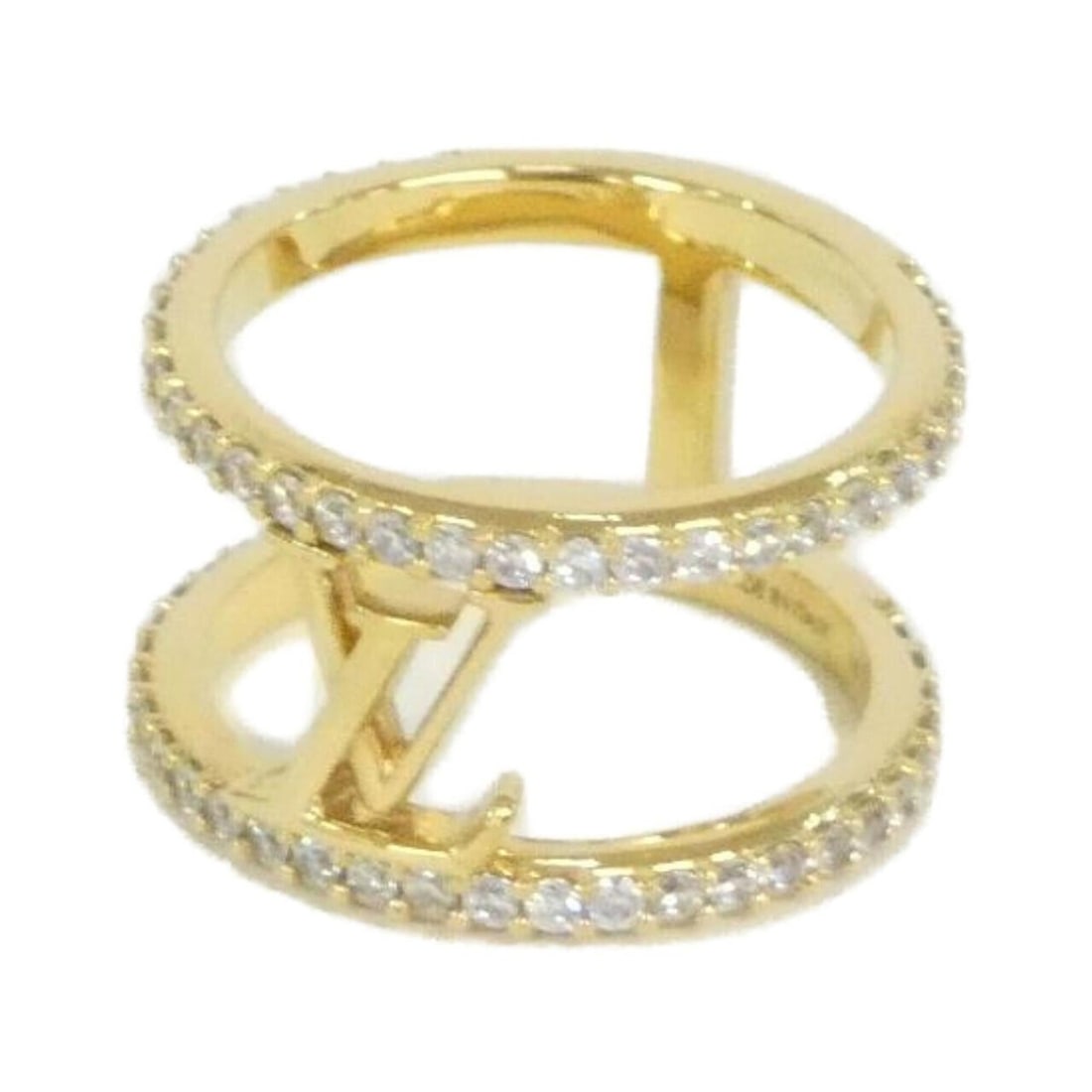 Louis Vuitton Ring LV Iconic Strass M M1463M: --- Catalog ---Category: SizeJP Size: 13US Size: 6.5Category: DesignColor: GoldGender: WomenCategory: GeneralMPN: M1463MBrand: Louis Vuitton--- Item List ---Section: ConditionRanking: Rank A Used - A