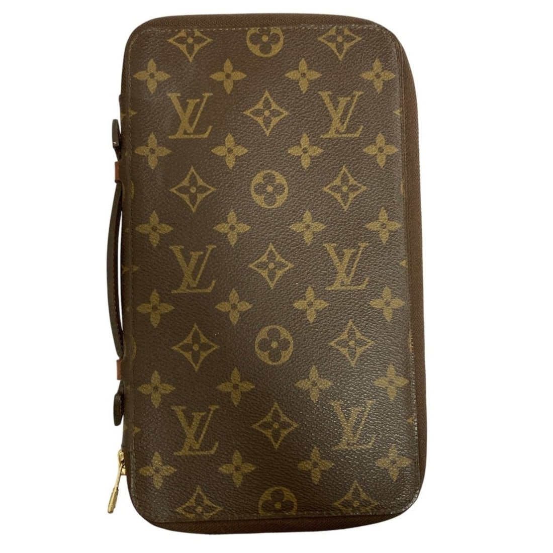 LOUIS VUITTON Louis Vuitton Monogram Pochette Escapade Travel Case Clutch Bag M60113 Brown Women's: --- Catalog ---Category: SizeSize (HxWxD): 27.5cm x 16cm x 2.5cm / 10.82'' x 6.29'' x 0.98''Handle Length: 15.5cm / 6.1''Category: DesignType: Clutch bagColor: BrownGender: WomenMaterial: Monogram