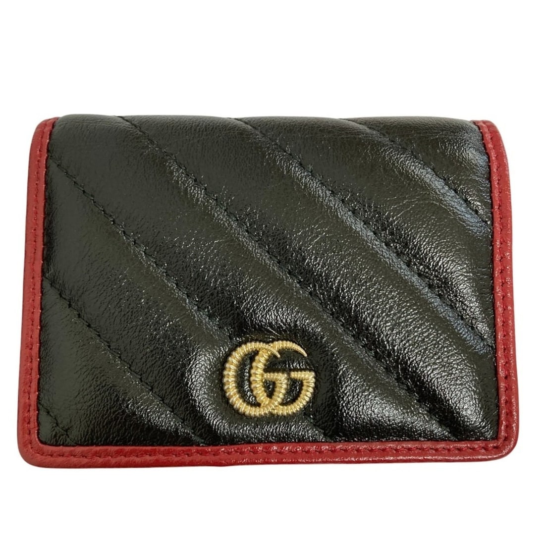 GUCCI GG Marmont Quilted Compact Wallet 573811 Black Women's: --- Catalog ---Category: SizeSize (HxWxD): 11cm x 8.5cm x 2.5cm / 4.33'' x 3.34'' x 0.98''Category: DesignType: Wallet (bi-fold)Color: BlackGender: WomenMaterial: Leather Category: GeneralBrand: